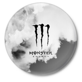 Значок с принтом MONSTER ENERGY в Екатеринбурге,  металл | круглая форма, металлическая застежка в виде булавки | adrenalin | energy monster | monster | monster energy | monstr | sport | адреналин | монстер | монстр | напиток | спорт | энергетик
