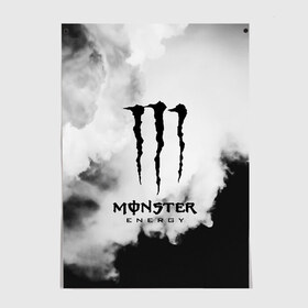 Постер с принтом MONSTER ENERGY в Екатеринбурге, 100% бумага
 | бумага, плотность 150 мг. Матовая, но за счет высокого коэффициента гладкости имеет небольшой блеск и дает на свету блики, но в отличии от глянцевой бумаги не покрыта лаком | adrenalin | energy monster | monster | monster energy | monstr | sport | адреналин | монстер | монстр | напиток | спорт | энергетик