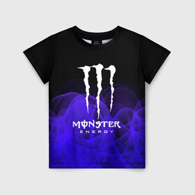 Детская футболка 3D с принтом MONSTER ENERGY в Екатеринбурге, 100% гипоаллергенный полиэфир | прямой крой, круглый вырез горловины, длина до линии бедер, чуть спущенное плечо, ткань немного тянется | adrenalin | energy monster | monster | monster energy | monstr | sport | адреналин | монстер | монстр | напиток | спорт | энергетик