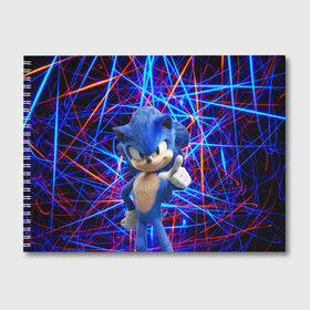 Альбом для рисования с принтом Sonic в Екатеринбурге, 100% бумага
 | матовая бумага, плотность 200 мг. | game | sonic | sonic the hedgehog | видеоигра | доктор эггман | ёж | ёж соник | игра | сега | синий антропоморфный ёж | соник | соник в кино