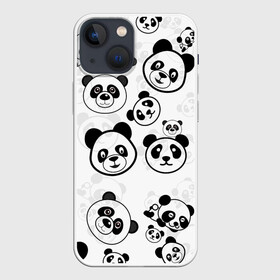 Чехол для iPhone 13 mini с принтом Панды в Екатеринбурге,  |  | арт | животное | животные | зверь | картинка | коала | медведь | мишка | настроение | пальма | панда | панды | рисунок | текстура
