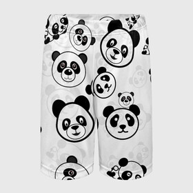 Детские спортивные шорты 3D с принтом Панды в Екатеринбурге,  100% полиэстер
 | пояс оформлен широкой мягкой резинкой, ткань тянется
 | Тематика изображения на принте: арт | животное | животные | зверь | картинка | коала | медведь | мишка | настроение | пальма | панда | панды | рисунок | текстура