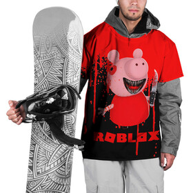 Накидка на куртку 3D с принтом Roblox piggy/Свинка Пигги. в Екатеринбурге, 100% полиэстер |  | Тематика изображения на принте: game | gamer | logo | minecraft | piggi | roblox | simulator | игра | конструктор | лого | пигги | свинья | симулятор | строительство | фигура