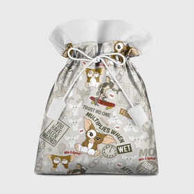 Подарочный 3D мешок с принтом Feed me в Екатеринбурге, 100% полиэстер | Размер: 29*39 см | gizmo | gremlins | mogwai | vdzajul | гизмо | гремлины | магвай