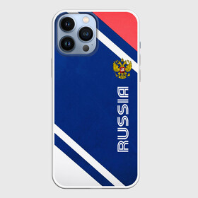 Чехол для iPhone 13 Pro Max с принтом RUSSIA SPORT в Екатеринбурге,  |  | Тематика изображения на принте: russia | russia sport | народный | народный стиль | отечество | патриот | роспись | россия | россия спорт | русский | спорт | триколор | узоры | флаг | я русский