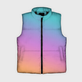 Женский жилет утепленный 3D с принтом градиент в Екатеринбурге,  |  | gradient | summer | textures | tie dye | абстракт | градиент | лето | переход | радуга | тай дай | текстура | текстуры | хиппи | цвета