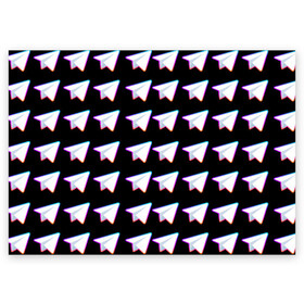 Поздравительная открытка с принтом Telegram в Екатеринбурге, 100% бумага | плотность бумаги 280 г/м2, матовая, на обратной стороне линовка и место для марки
 | Тематика изображения на принте: logo | messenger | telegram | telegram logo | смс | соц.сети | телега | телеграм
