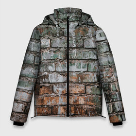 Мужская зимняя куртка 3D с принтом кирпичная стена потеки краска в Екатеринбурге, верх — 100% полиэстер; подкладка — 100% полиэстер; утеплитель — 100% полиэстер | длина ниже бедра, свободный силуэт Оверсайз. Есть воротник-стойка, отстегивающийся капюшон и ветрозащитная планка. 

Боковые карманы с листочкой на кнопках и внутренний карман на молнии. | грязный | кирпичная стена | краска | потеки | простой | прочный | ремонт | сила | стенка | стройка