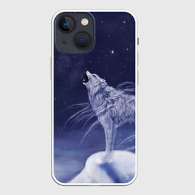 Чехол для iPhone 13 mini с принтом WOLF WHITE(D) в Екатеринбурге,  |  | wolf | волк | волки | волчица | животные | одинокий волк