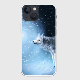 Чехол для iPhone 13 mini с принтом ВОЛК ЗИМА(D) в Екатеринбурге,  |  | wolf | волк | волки | волчица | животные | одинокий волк