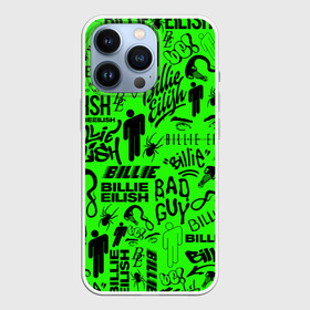 Чехол для iPhone 13 Pro с принтом BILLIE EILISH | БИЛЛИ АЙЛИШ LOGOBOMBING в Екатеринбурге,  |  | Тематика изображения на принте: be | billie | billie eilish | blohsh | ghoul | logobombing | билли | билли айлиш | биляш | логобомбинг