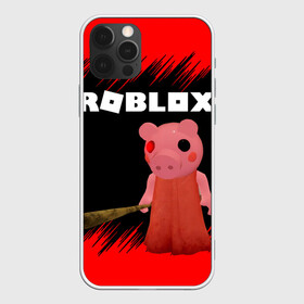 Чехол для iPhone 12 Pro с принтом Roblox piggy/Свинка Пигги. в Екатеринбурге, силикон | область печати: задняя сторона чехла, без боковых панелей | game | gamer | logo | minecraft | piggi | roblox | simulator | игра | конструктор | лого | пигги | свинья | симулятор | строительство | фигура