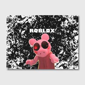 Альбом для рисования с принтом Roblox piggy Свинка Пигги в Екатеринбурге, 100% бумага
 | матовая бумага, плотность 200 мг. | game | gamer | logo | minecraft | piggi | roblox | simulator | игра | конструктор | лого | пигги | свинья | симулятор | строительство | фигура