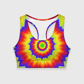 Женский спортивный топ 3D с принтом Tie-Dye в Екатеринбурге, 82% полиэстер, 18% спандекс Ткань безопасна для здоровья, позволяет коже дышать, не мнется и не растягивается |  | Тематика изображения на принте: abstract | colorful | dye | gradient | texture | tie | абстракция | градиент | дай | тай | текстура | цветной