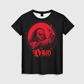 Женская футболка 3D с принтом Dio #13 в Екатеринбурге, 100% полиэфир ( синтетическое хлопкоподобное полотно) | прямой крой, круглый вырез горловины, длина до линии бедер | dio | hard | rock | ronnie james dio | дио | рок | хард