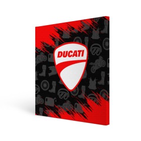 Холст квадратный с принтом DUCATI [2] в Екатеринбурге, 100% ПВХ |  | ducati | moto | дукати | мото | мотоцикл