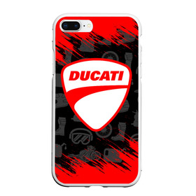 Чехол для iPhone 7/8 Plus матовый с принтом DUCATI [2] в Екатеринбурге, Силикон | Область печати: задняя сторона чехла, без боковых панелей | ducati | moto | дукати | мото | мотоцикл