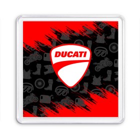 Магнит 55*55 с принтом DUCATI [2] в Екатеринбурге, Пластик | Размер: 65*65 мм; Размер печати: 55*55 мм | Тематика изображения на принте: ducati | moto | дукати | мото | мотоцикл