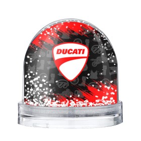 Снежный шар с принтом DUCATI [2] в Екатеринбурге, Пластик | Изображение внутри шара печатается на глянцевой фотобумаге с двух сторон | ducati | moto | дукати | мото | мотоцикл