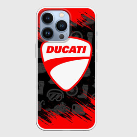 Чехол для iPhone 13 Pro с принтом DUCATI [2] в Екатеринбурге,  |  | Тематика изображения на принте: ducati | moto | дукати | мото | мотоцикл
