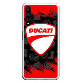 Чехол для Honor 20 с принтом DUCATI [2] в Екатеринбурге, Силикон | Область печати: задняя сторона чехла, без боковых панелей | ducati | moto | дукати | мото | мотоцикл