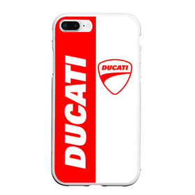 Чехол для iPhone 7/8 Plus матовый с принтом DUCATI [4] в Екатеринбурге, Силикон | Область печати: задняя сторона чехла, без боковых панелей | Тематика изображения на принте: ducati | moto | дукати | мото | мотоцикл