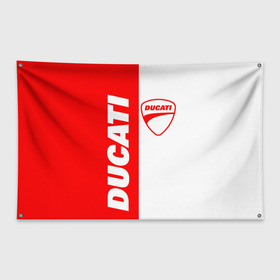 Флаг-баннер с принтом DUCATI [4] в Екатеринбурге, 100% полиэстер | размер 67 х 109 см, плотность ткани — 95 г/м2; по краям флага есть четыре люверса для крепления | ducati | moto | дукати | мото | мотоцикл