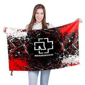 Флаг 3D с принтом RAMMSTEIN | РАМШТАЙН в Екатеринбурге, 100% полиэстер | плотность ткани — 95 г/м2, размер — 67 х 109 см. Принт наносится с одной стороны | lindemann | lm | rammstein | rock | кристиан лоренц | линдеманн | лм | музыка | рамштайн | рок | тилль линдеманн