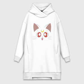 Платье-худи хлопок с принтом Sailor Moon Luna в Екатеринбурге,  |  | animal | cat | cuty | eyes | face | kitty | luna | moon | pet | sailor moon | глаза | котенок | кошка | луна | милота | мордочка кота | мультяшки | питомец | сейлор мун | сейлормун | сейлормун луна | сэйлор мун