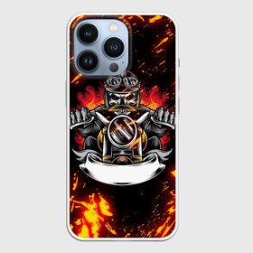 Чехол для iPhone 13 Pro с принтом FIRE BIKER | ОГНЕННЫЙ БАЙКЕР (Z) в Екатеринбурге,  |  | 2020 | auto | bike | fire biker | moto | motorcycle | sport | авто | автомобиль | автомобильные | байк | бренд | марка | машины | мото | мотоциклы | огненный байкер | спорт