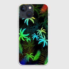 Чехол для iPhone 13 mini с принтом ПАЛЬМЫ   ТРОПИКИ в Екатеринбурге,  |  | flowers | hotline miami | neon | new retro wave | outrun | outrun electro | palmen | rainbow | retro | retrowave | summer | synth | synthwave | tropical | лето | неон | пальмы | радуга | растения | ретро | тропики | хотлайн майами | цветы