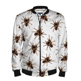 Мужской бомбер 3D с принтом В пауках в Екатеринбурге, 100% полиэстер | застегивается на молнию, по бокам два кармана без застежек, по низу бомбера и на воротнике - эластичная резинка | pattern | spider | джунгли | дикие | животные | жуки | звери | лапы | мерзкие | монстр | насекомые | паттерн | паук | пауки | паутина | паучок | птицеед | страшный | существа | тараканы | тарантул | тропики