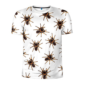 Мужская футболка 3D спортивная с принтом В пауках в Екатеринбурге, 100% полиэстер с улучшенными характеристиками | приталенный силуэт, круглая горловина, широкие плечи, сужается к линии бедра | pattern | spider | джунгли | дикие | животные | жуки | звери | лапы | мерзкие | монстр | насекомые | паттерн | паук | пауки | паутина | паучок | птицеед | страшный | существа | тараканы | тарантул | тропики