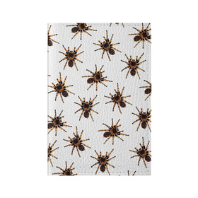Обложка для паспорта матовая кожа с принтом В пауках в Екатеринбурге, натуральная матовая кожа | размер 19,3 х 13,7 см; прозрачные пластиковые крепления | pattern | spider | джунгли | дикие | животные | жуки | звери | лапы | мерзкие | монстр | насекомые | паттерн | паук | пауки | паутина | паучок | птицеед | страшный | существа | тараканы | тарантул | тропики