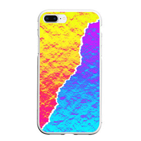 Чехол для iPhone 7Plus/8 Plus матовый с принтом Цветные переливы в Екатеринбурге, Силикон | Область печати: задняя сторона чехла, без боковых панелей | Тематика изображения на принте: абстрактный | блестящие | волны | геометрия | градиент | краски | летний | лето | море | небо | неоновые | облака | океан | перламутр | поп | радуга | радужный | разноцветные | река | ретро | русалка