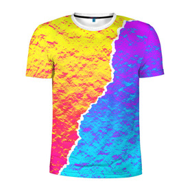 Мужская футболка 3D спортивная с принтом Цветные переливы в Екатеринбурге, 100% полиэстер с улучшенными характеристиками | приталенный силуэт, круглая горловина, широкие плечи, сужается к линии бедра | абстрактный | блестящие | волны | геометрия | градиент | краски | летний | лето | море | небо | неоновые | облака | океан | перламутр | поп | радуга | радужный | разноцветные | река | ретро | русалка