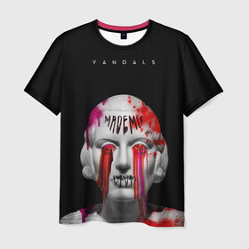 Мужская футболка 3D с принтом Вандалы арт в Екатеринбурге, 100% полиэфир | прямой крой, круглый вырез горловины, длина до линии бедер | вандалы | графитти | граффити | греческое | краски | крутой принт | молодежное | панк | статуя