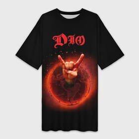 Платье-футболка 3D с принтом Dio 37 в Екатеринбурге,  |  | dio | hard | rock | ronnie james dio | дио | рок | хард