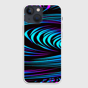 Чехол для iPhone 13 mini с принтом STRIPES WAVE в Екатеринбурге,  |  | abstract | abstraction | geometry | line | pattern | psy | абстрактный | абстракция | геометрия | краски | кубики | линии | неоновые | неоновый | психоделика | текстура