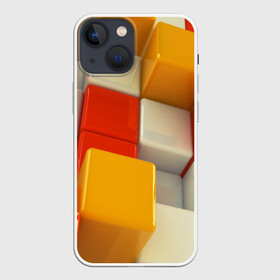 Чехол для iPhone 13 mini с принтом КУБЫ 3D в Екатеринбурге,  |  | abstract | abstraction | geometry | line | pattern | psy | абстрактный | абстракция | геометрия | краски | кубики | линии | неоновые | неоновый | психоделика | текстура