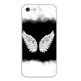 Чехол для iPhone 5/5S матовый с принтом Im an angel в Екатеринбурге, Силикон | Область печати: задняя сторона чехла, без боковых панелей | angel | birds | fly | wings | ангел | бабочка | богиня | воздушный | демон | дым | космос | крылья | лебедь | летать | летучий | милые | мифические | небесный | небо | облако | пегас | перья | прикольные | птица | рай