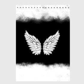 Скетчбук с принтом Im an angel в Екатеринбурге, 100% бумага
 | 48 листов, плотность листов — 100 г/м2, плотность картонной обложки — 250 г/м2. Листы скреплены сверху удобной пружинной спиралью | angel | birds | fly | wings | ангел | бабочка | богиня | воздушный | демон | дым | космос | крылья | лебедь | летать | летучий | милые | мифические | небесный | небо | облако | пегас | перья | прикольные | птица | рай
