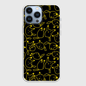 Чехол для iPhone 13 Pro Max с принтом Покемоны в Екатеринбурге,  |  | doodling | pikachu | pokemon | textures | дудлинг | желтый покемон | пика пика | пикачу | покемон | покемоны | стикербомбинг | текстуры | фон