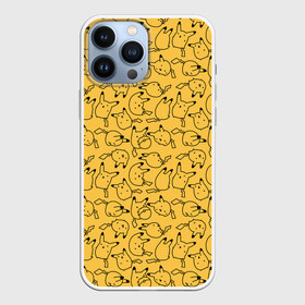 Чехол для iPhone 13 Pro Max с принтом Покемон Пикачу в Екатеринбурге,  |  | doodling | pikachu | pokemon | textures | дудлинг | желтый покемон | пика пика | пикачу | покемон | покемоны | стикербомбинг | текстуры | фон