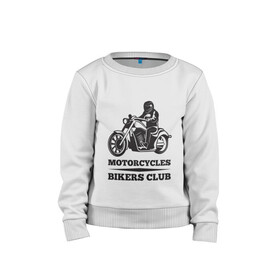 Детский свитшот хлопок с принтом Biker (Z) в Екатеринбурге, 100% хлопок | круглый вырез горловины, эластичные манжеты, пояс и воротник | 2020 | auto | bike | enduro | ktm | moto | motorcycle | rider | sport | авто | автомобиль | автомобильные | байк | бренд | ктм | марка | машины | мото | мотоциклы | спорт