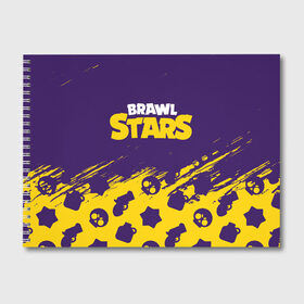 Альбом для рисования с принтом BRAWL STARS БРАВЛ СТАРС в Екатеринбурге, 100% бумага
 | матовая бумага, плотность 200 мг. | 8 bit | 8бит | brawl | cnfhc | crow | hfdk | leon | logo | sandy | skull | spike | stars | бравл | бравла | браво | игра | игры | икфцд | кроу | леон | лого | логотип | символ | спайк | старс | старса | сэнди | череп | ыефкы