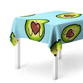 Скатерть 3D с принтом Милое авокадо в Екатеринбурге, 100% полиэстер (ткань не мнется и не растягивается) | Размер: 150*150 см | авокадо | арт | вкусняшка | мило | милое | рисунок | сердечко | сердце | фрукт | шоколад