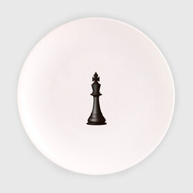 Тарелка с принтом Король  в Екатеринбурге, фарфор | диаметр - 210 мм
диаметр для нанесения принта - 120 мм | exclusive merch | игра | интеллектуальная | король | спорт | фигура | шахматы