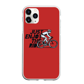 Чехол для iPhone 11 Pro Max матовый с принтом Just Enjoy the Ride (Z) в Екатеринбурге, Силикон |  | bicycle | bicyclist | bike | biker | bmx | cycle | rider | байкер | бмх | вело | велогонщик | велосепедист | велосипед | велоспорт | гонщик