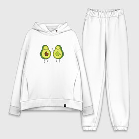 Женский костюм хлопок Oversize с принтом Авокадо Дружба в Екатеринбурге,  |  | avocado | cute | fruits | kawaii | like | loveis | авокадо | азия | влюбленным | груша | детские | дружба | еда | каваи | кокос | любовь | мемы | милые | няшные | овощи | орех | парные | прикольные | рисунок | смешные | тропики